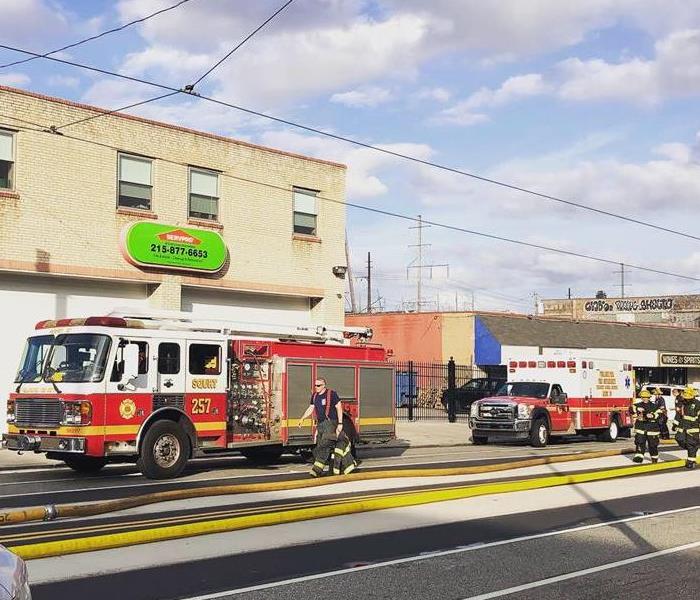 Fire around the corner means firefighters use SERVPRO's sidewalk 